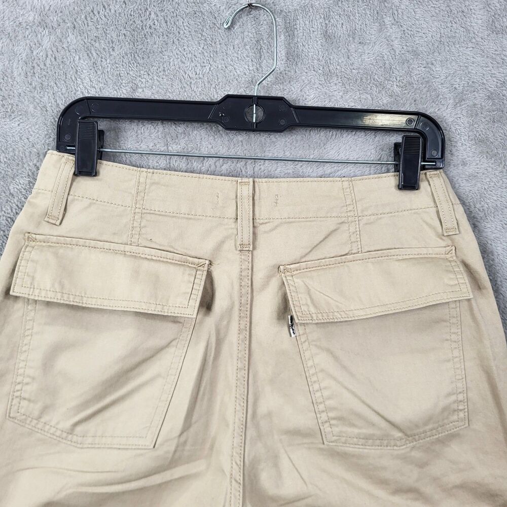 Levis 94 Baggy Cargo Pants Womens Tan Size 27 Straight Leg 90s Y2k Pockets - Picture 10 of 14